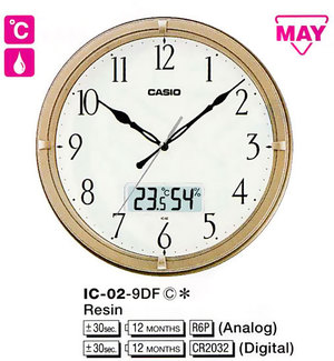 Настенные часы CASIO IC-02-9DF