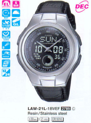Часы CASIO LAW-21L-1BVEF