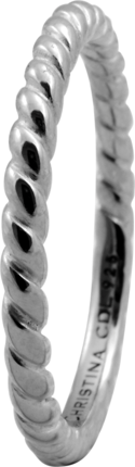 Кольцо CC 800-0.1.A/59 Rope silver