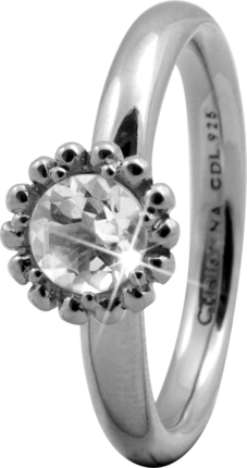 Кільце CC 800-3.5.A/49 Crystal Flower silver 
