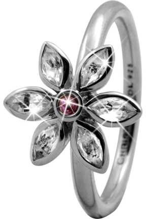 Кольцо CC 800-3.6.A/55 Marquise Flower silver 