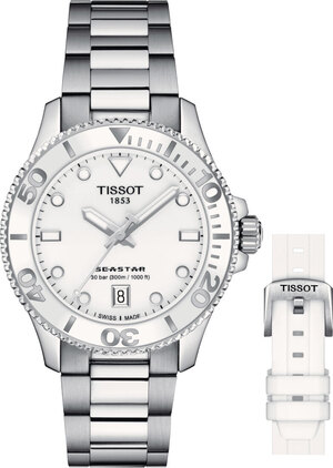 Годинник Tissot Seastar 1000 36mm T120.210.11.011.00 + ремінець