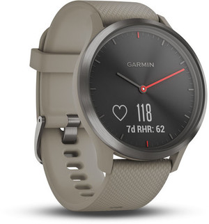 Смарт-годинник Garmin vivomove HR Sport Slate Stainless Steel Bezel with Sandstone Case and Silicone Band (010-01850-03)