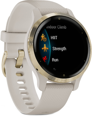 Смарт-годинник Garmin Venu 2S Light Gold Stainless Steel Bezel with Light Sand Case and Silicone Band (010-02429-11)
