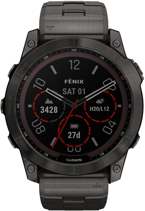 Смарт-часы Garmin fenix 7X Sapphire Solar Edition Carbon Gray DLC Titanium with Black Band (010-02541-27)