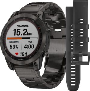 Смарт-часы Garmin fenix 7 Sapphire Solar Edition Carbon Gray DLC Titanium with Black Band (010-02540-39)