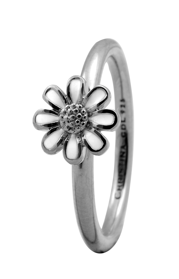 

Кольцо CC 800-1.9.A/55 Marguerite enamel silver, 800-1.9.A/55